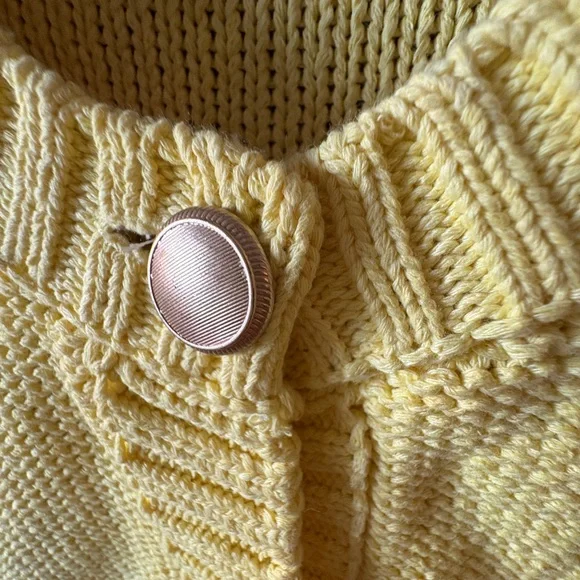 Zara Kids Bright Yellow Knit Button Cardigan - Picture 2 of 6